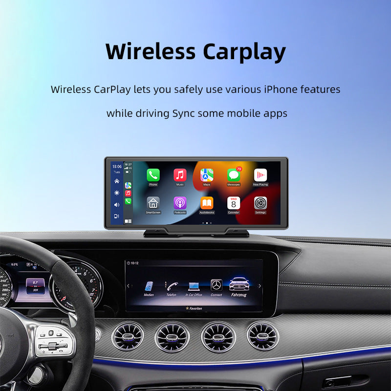 NexusHub 10.26" Smart Cockpit — Wireless CarPlay & Android Auto Touch Display with Built-in Dash Cam