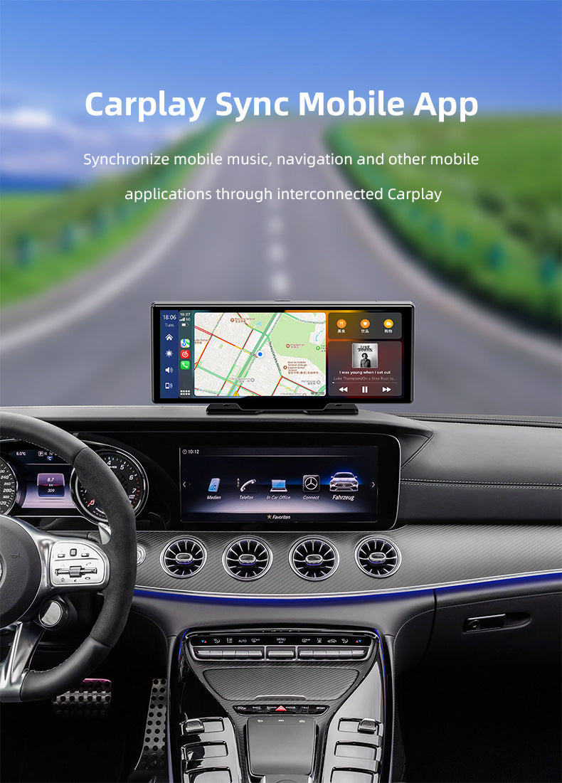 NexusHub 10.26" Smart Cockpit — Wireless CarPlay & Android Auto Touch Display with Built-in Dash Cam