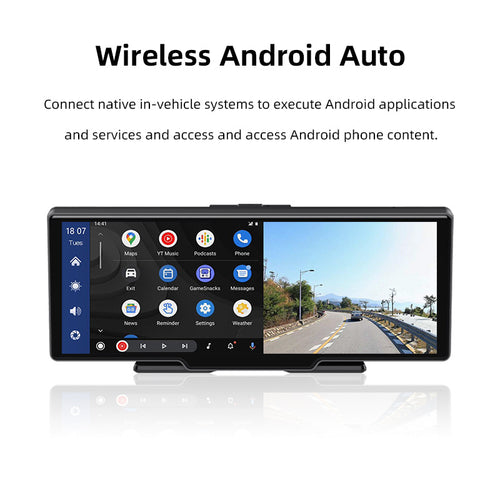 NexusHub 10.26" Smart Cockpit — Wireless CarPlay & Android Auto Touch Display with Built-in Dash Cam