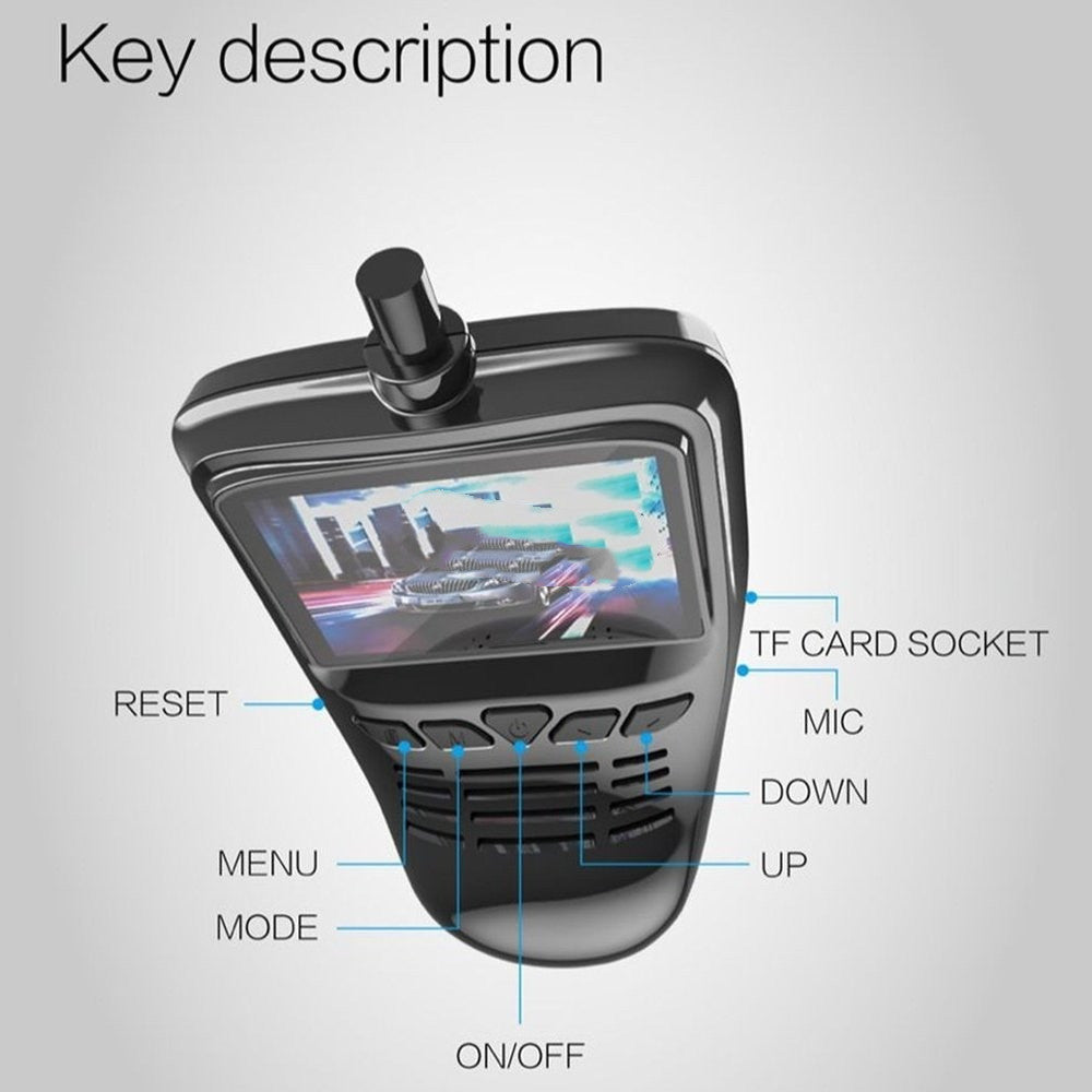 NexusHub Ultra-Compact Full HD 1080P Dash Cam with Wi-Fi & Smartphone App