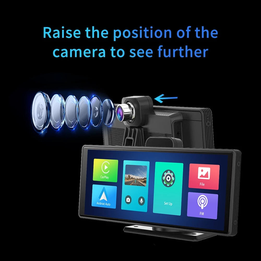 NexusHub Dual-Vision 1080P Front & Rear Streaming Media CarPlay Smart Screen